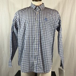 NEW Top of the World Mens Sz Large Button Up shirt with Univ of Kentucky patch